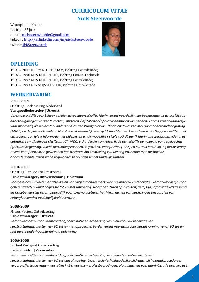 Curriculum vitae niels steenvoorde (publiek)