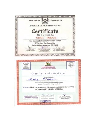 Curriculumvitae ntegefarouk