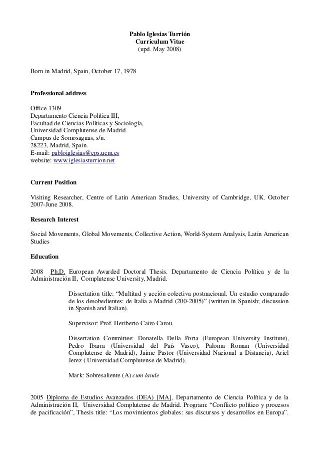 Curriculum vitae pablo iglesias en english cv 08