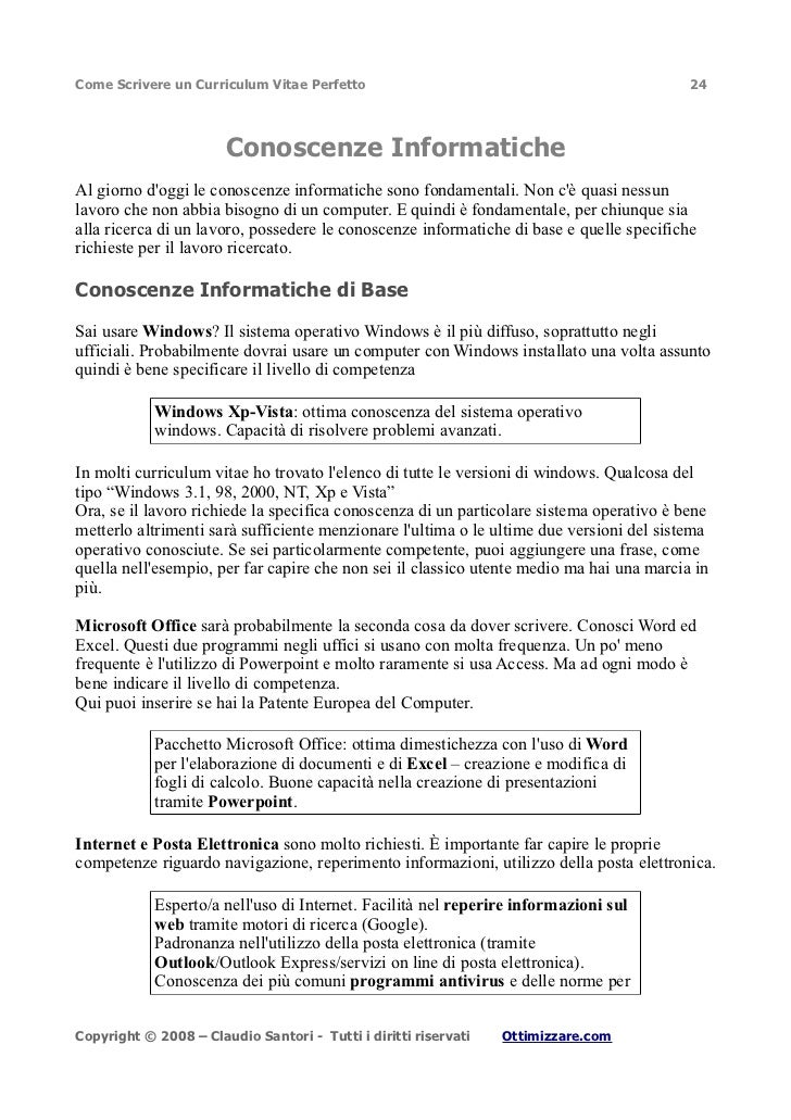 curriculum vitae perfetto 24 728