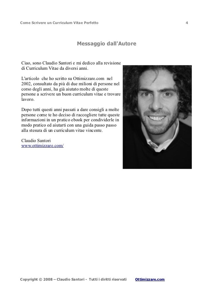 curriculum vitae perfetto 4 728