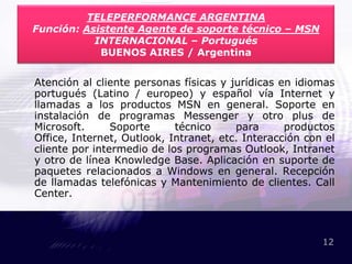 ESCOLARIDAD:SECUNDARIO COMPLETO	Escuela J. P. MARQUES – RIO DE JANEIRO – BRASIL	NIVEL UNIVERSITARIO INCOMPLETO 	(FACULDADE DE ITABORAÍ) 1º Período de Administración de Empresas LICENCIATURA EN TEOLOGIA-  ESPECIALIZACIÓN EN CONSEJERIA CON ENFASIS EN PSICOLOGIA PASTORAL – REDE INTERNACIONAL TEMPO DE COLHEITA – CETERJ (CENTRO DE ESTUDOS TEOLÓGICOS DO ESTADO DO RIO DE JANEIRO – BRASIL) 