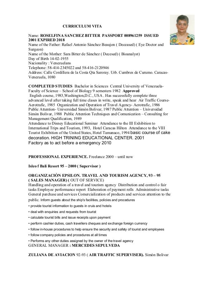 curriculum vitae roselfina