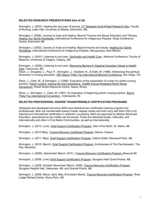 Curriculum vitae summary | PDF
