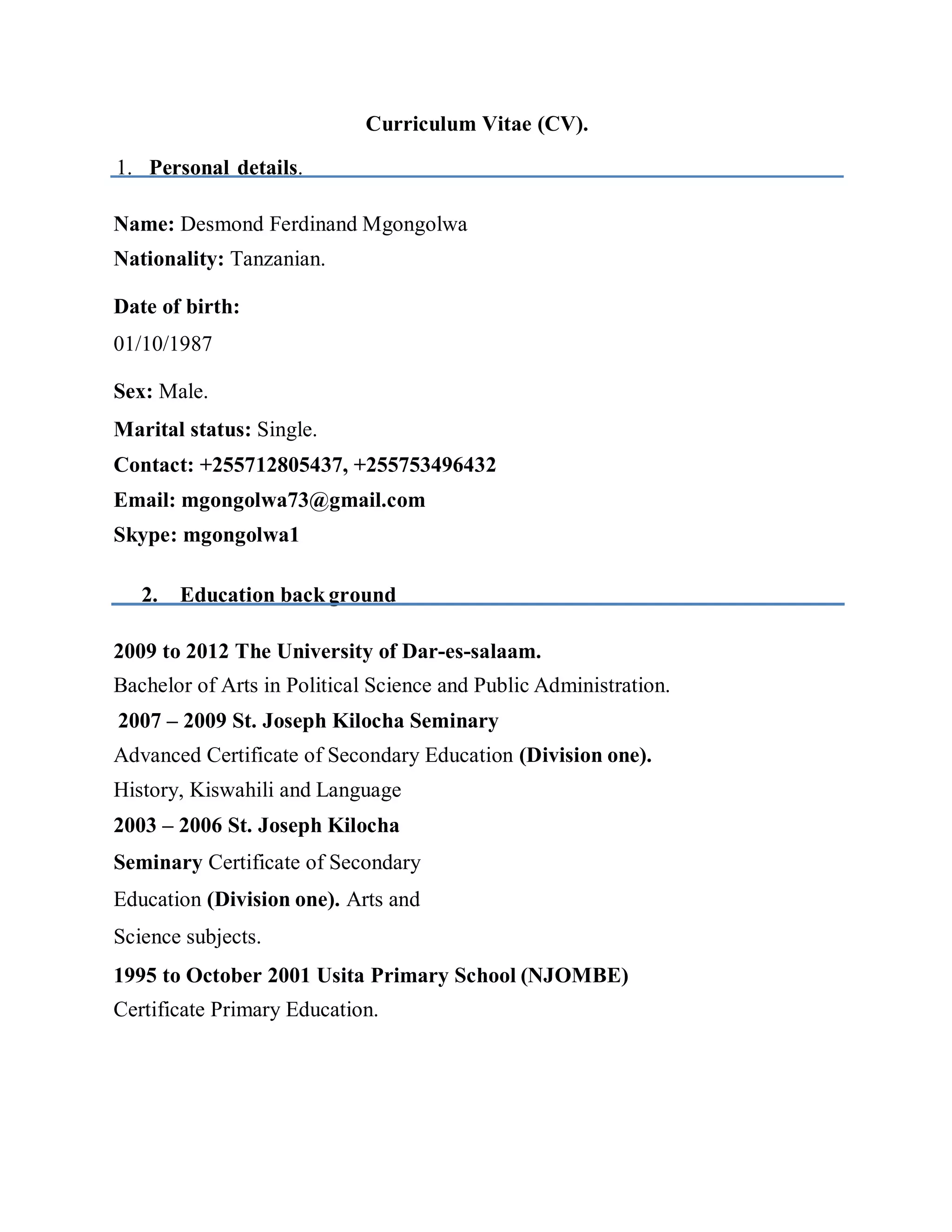Curriculum vitae updated | PDF | Resume Writing and Advice | Job Search