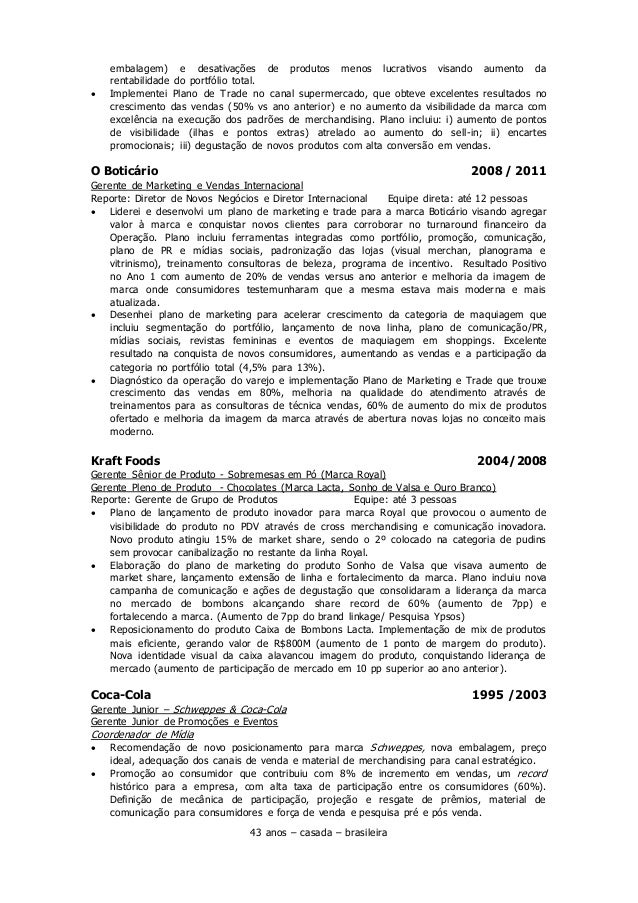 curriculum vitae viviana teran gerente de marketing gerente snior de produto gerente de comunicao gerente de trade marketing 2 638