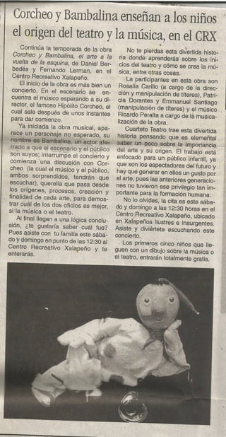 Curriculum artistico