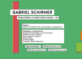 Currículo e Portfólio (GABRIEL SCHIRMER)