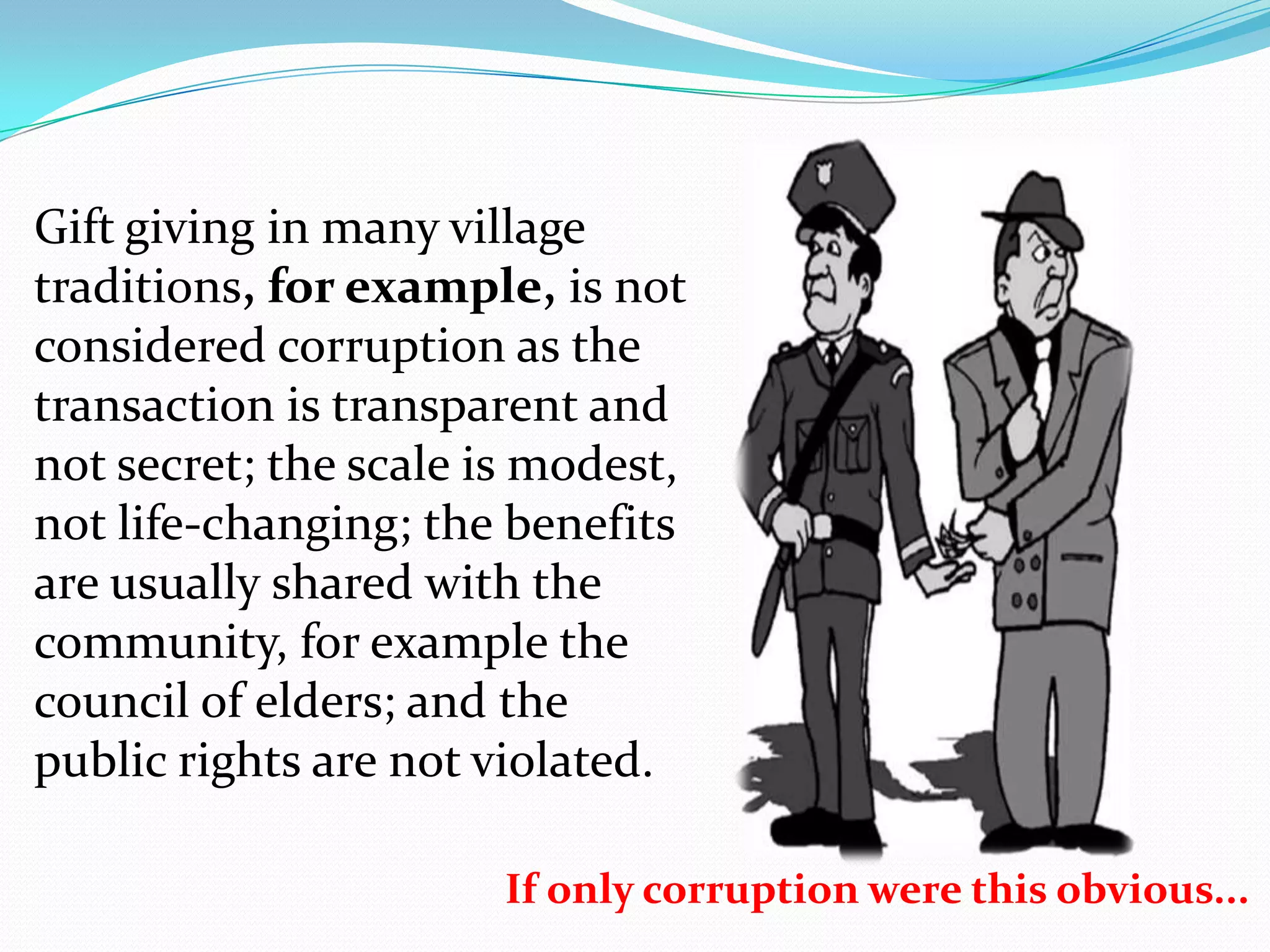 Effect of corruption in Society