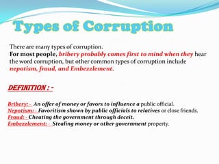 How to stop corruption 