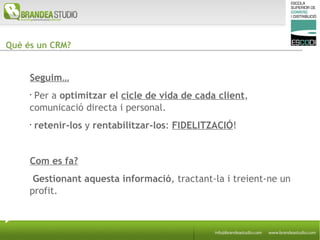 Curso en Escodi sobre CRM para comerciantes (en Català)
