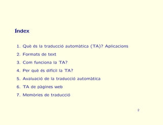 Curs urgent de traducci automtica
