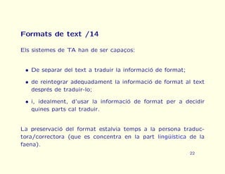 Curs urgent de traducci automtica