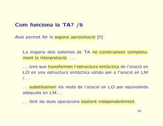 Curs urgent de traducci automtica