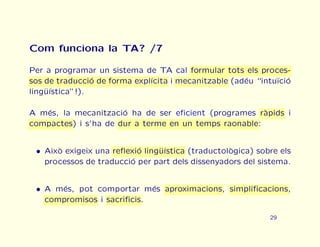 Curs urgent de traducci automtica