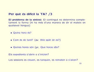 Curs urgent de traducci automtica