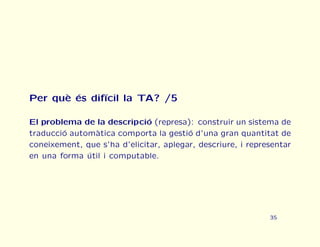 Curs urgent de traducci automtica