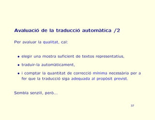 Curs urgent de traducci automtica