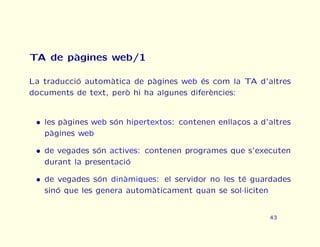 Curs urgent de traducci automtica