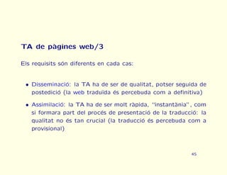 Curs urgent de traducci automtica