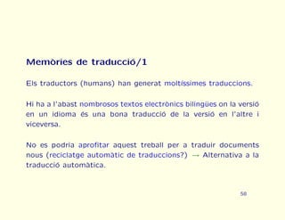 Curs urgent de traducci automtica