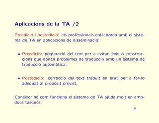 Curs urgent de traducci automtica