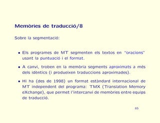 Curs urgent de traducci automtica