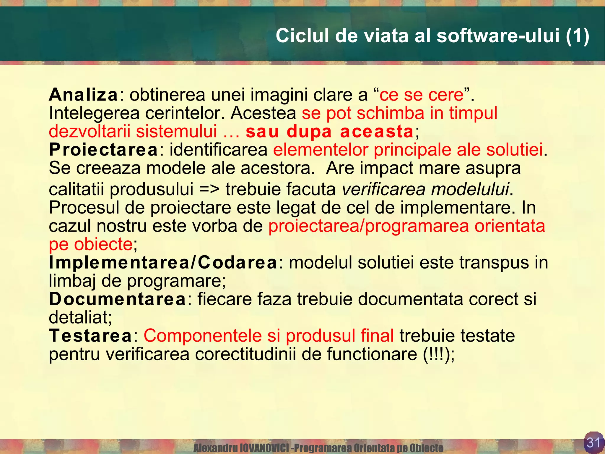 Limbaje orientate pe obiecte 