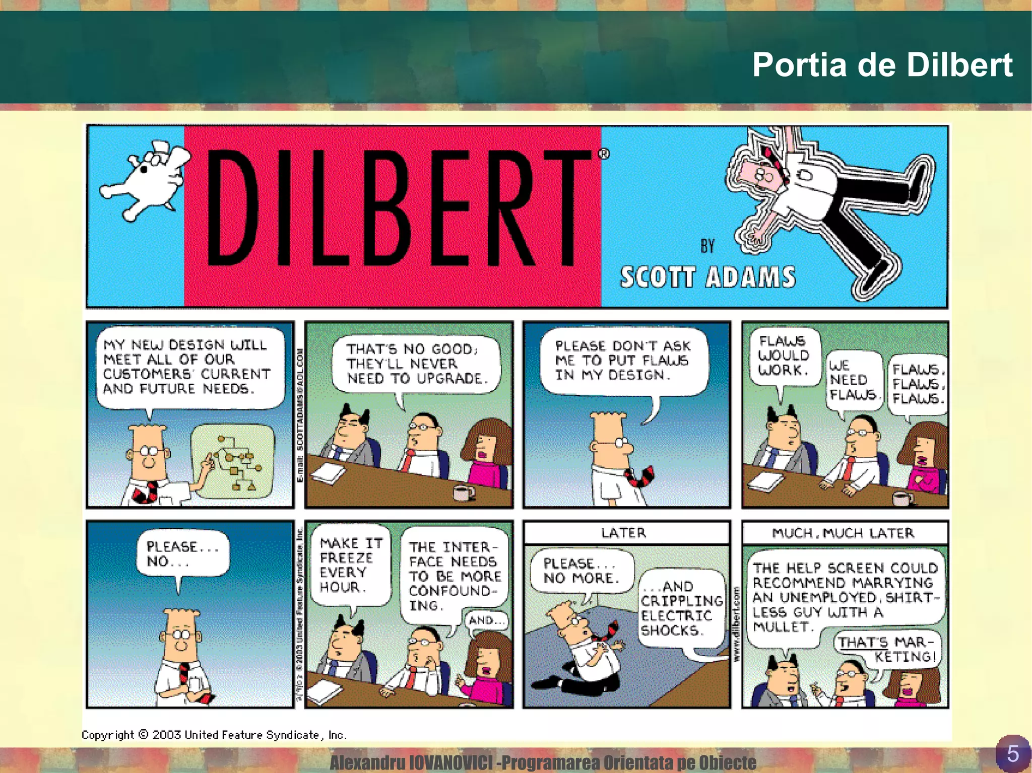 la sfarsitul cursului (lucrare scrisa) 