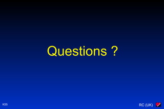 RC (UK)K55
Questions ?
 