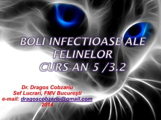 Dr. Dragos Cobzariu
Sef Lucrari, FMV Bucureşti
e-mail: dragoscobzariu@gmail.com
2014
 