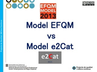 Model EFQM
vs
Model e2Cat
 