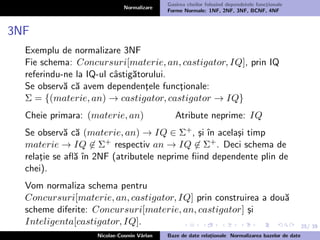 Normalizare Curs bd 5,6 - normalizare-1,2,3,bcnf, 4nf normal forms | PDF