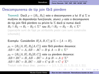 Normalizare Curs bd 5,6 - normalizare-1,2,3,bcnf, 4nf normal forms | PDF