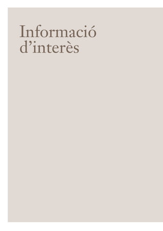 Informació
d’interès
 