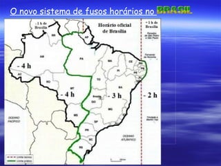 O novo sistema de fusos horários no  