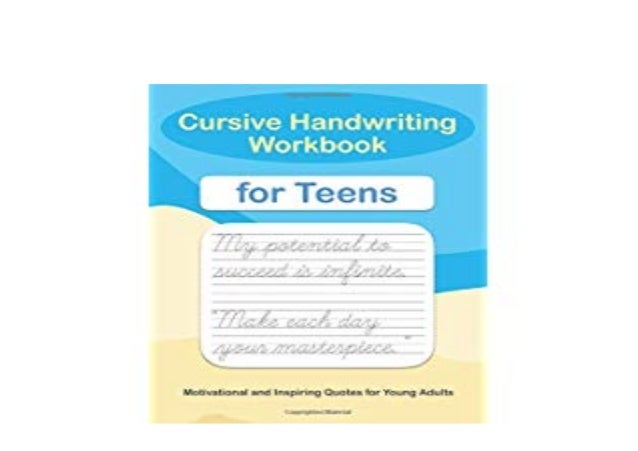 Book Audiobook Library Cursive Handwriting Workbook For Teens A Cursi