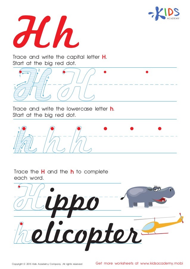 Cursive ABC printable worksheets for Preschool and Kindergarten Kids