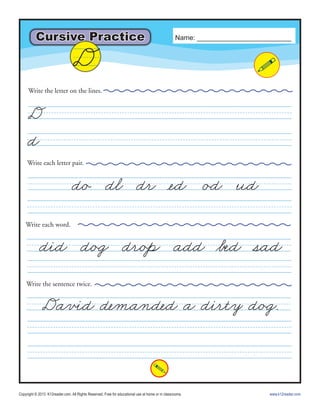 Cursive practice a_z | PDF