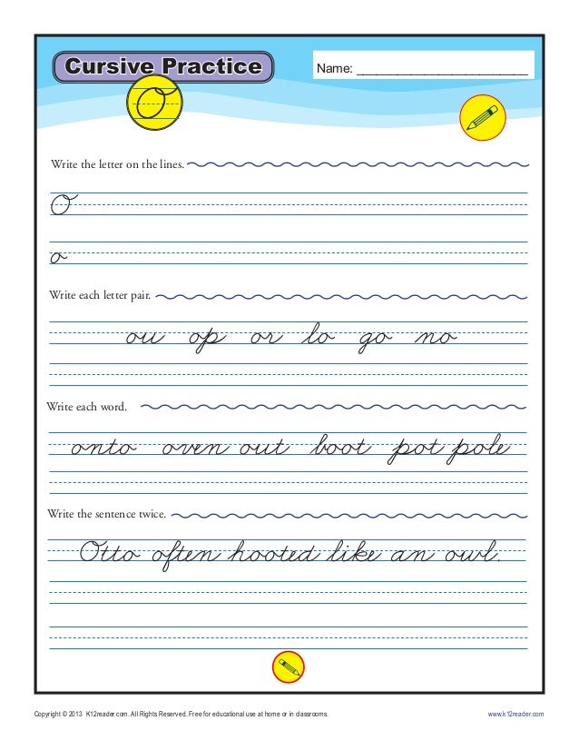 Cursive practice a_z