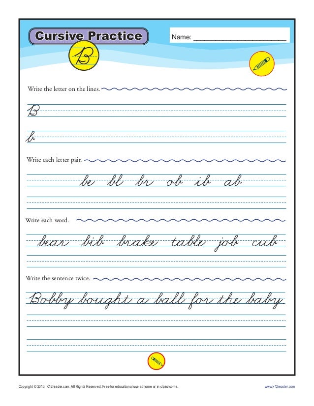 Cursive practice a_z