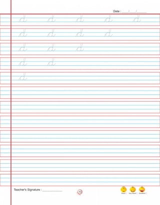 Cursive small writing class lkg | PDF
