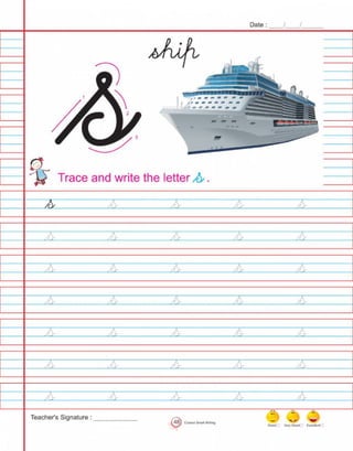 Cursive small writing class lkg