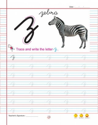 Cursive small writing class lkg