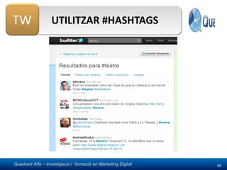 UTILITZAR #HASHTAGS 