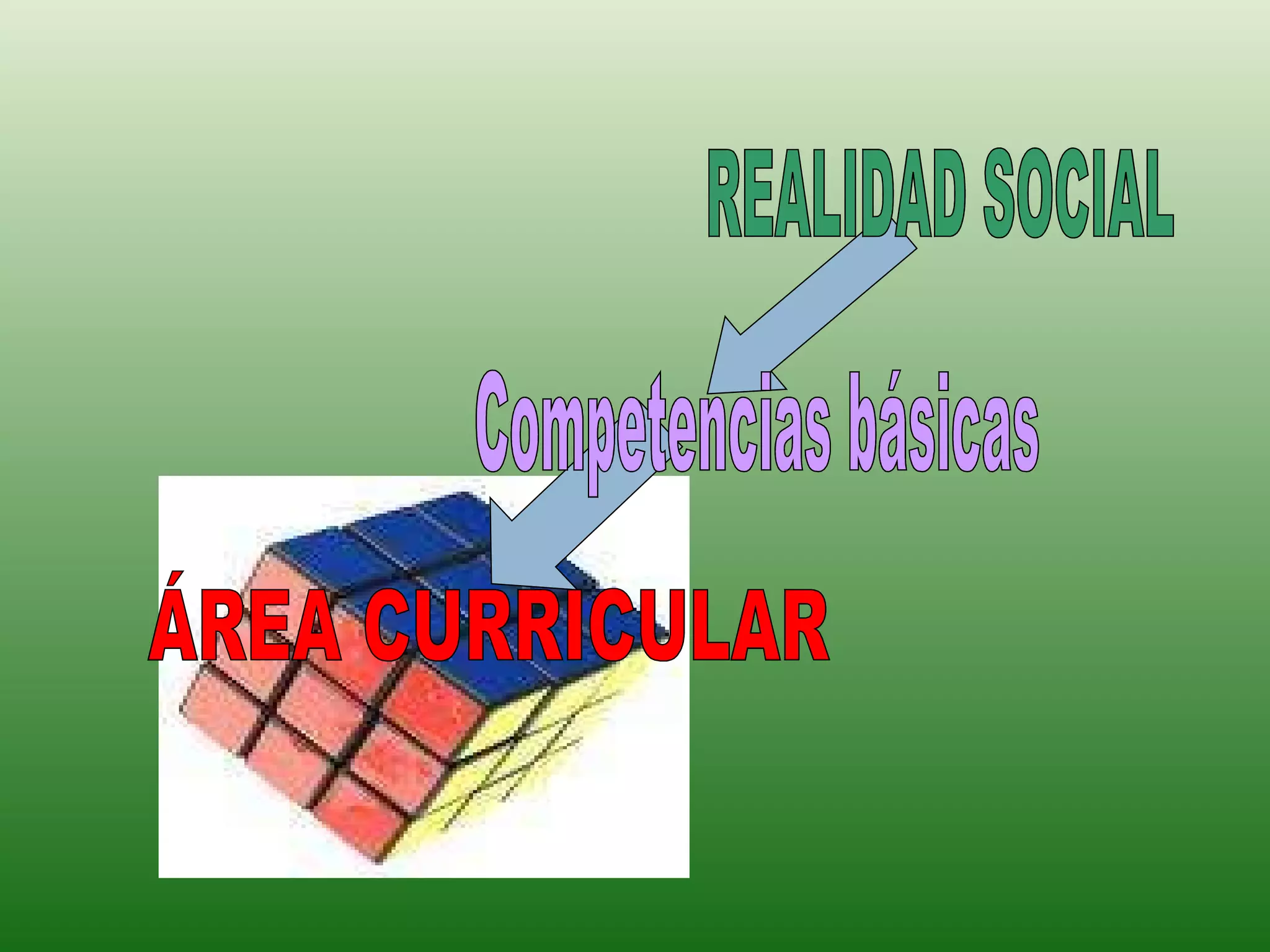 REALIDAD SOCIAL Competencias básicas ÁREA CURRICULAR 
