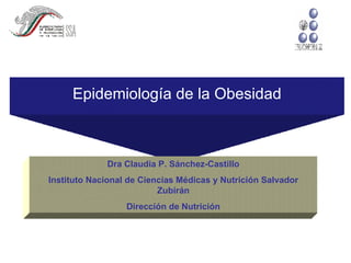 Epidemiología de la Obesidad Dra Claudia P. Sánchez-Castillo Instituto Nacional de Ciencias Médicas y Nutrición Salvador Zubirán Dirección de Nutrición 