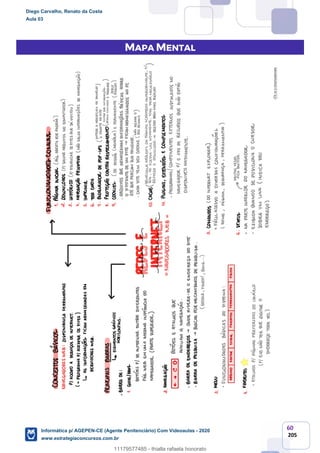 60
205
MAPA MENTAL
Diego Carvalho, Renato da Costa
Aula 03
Informática p/ AGEPEN-CE (Agente Penitenciário) Com Videoaulas - 2020
www.estrategiaconcursos.com.br
1380771
11179577485 - thialla rafaela honorato
 