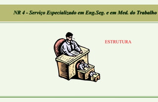 NR 4 - Serviço Especializado em Eng.Seg. e em Med. do Trabalho
ESTRUTURA
 