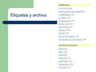 Etiquetas y archivo 